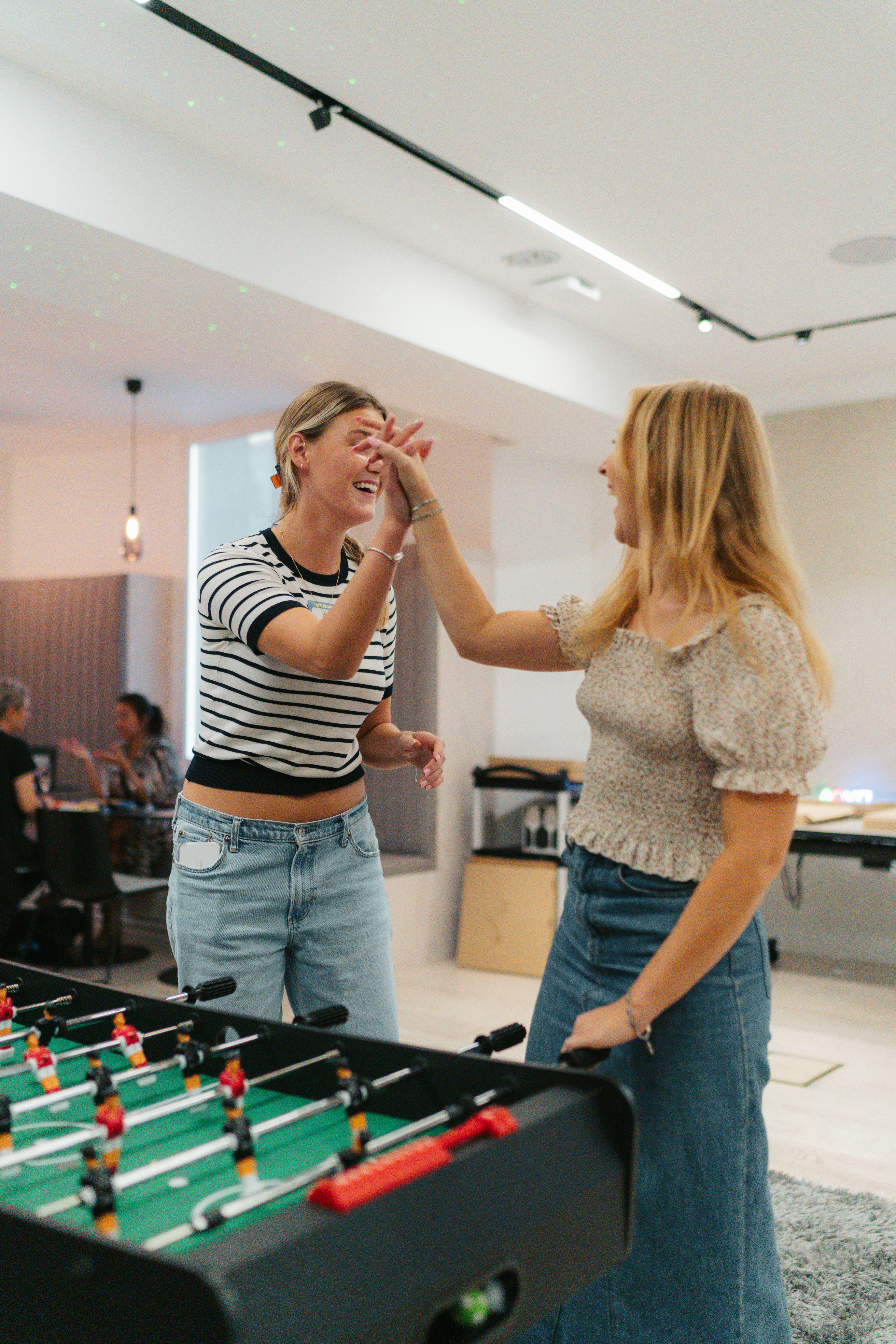 Table football gaming station